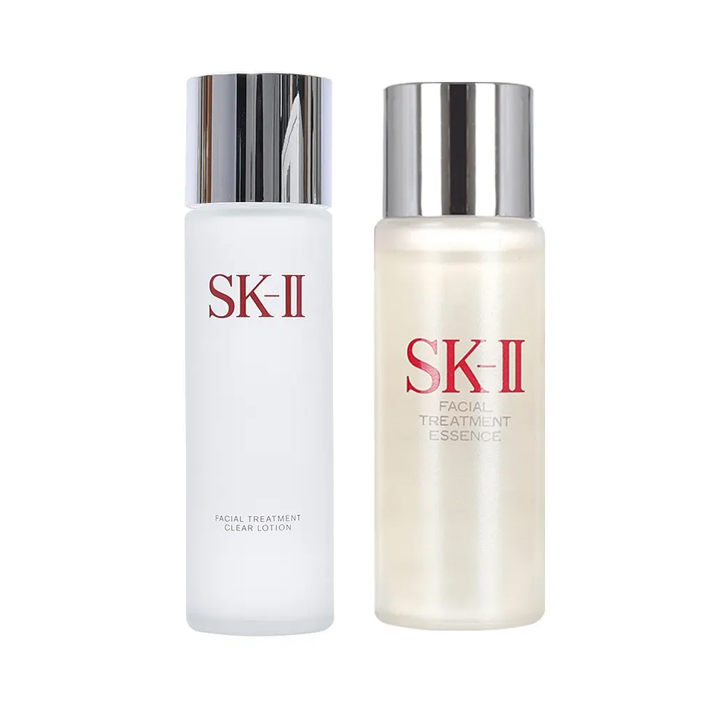 Luxury Skincare Toner - เอสเซนส์บำรุงผิวหน้าและคลีร์โลชั่น SK-II มินิ ดูโอ เซ็ต, ผลิตภัณฑ์ดูแลผิว