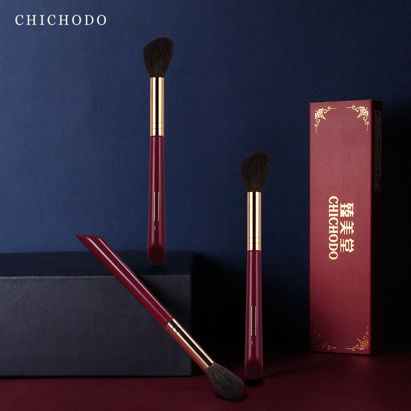 Luxury Skincare Accessories - ไม่ส่ง-ชุดกุหลาบแดงสุดหรู-แปรงบรอนเซอร์ขนแพะคุณภาพสูง-เครื่องมือเครื่องสำอาง-แปรงแต่งหน้า-ปากกาความงาม