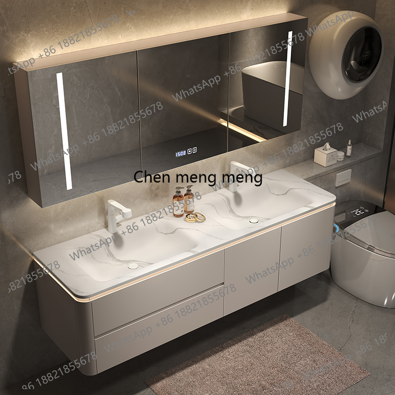 Luxury Skincare Accessories - ตู้ห้องน้ำสไตล์โมเดิร์นสุดหรู พร้อมกระจก อุปกรณ์เสริม ตู้เก็บของในห้องน้ำ ห้องครัว ตู้เก็บเครื่องสำอาง