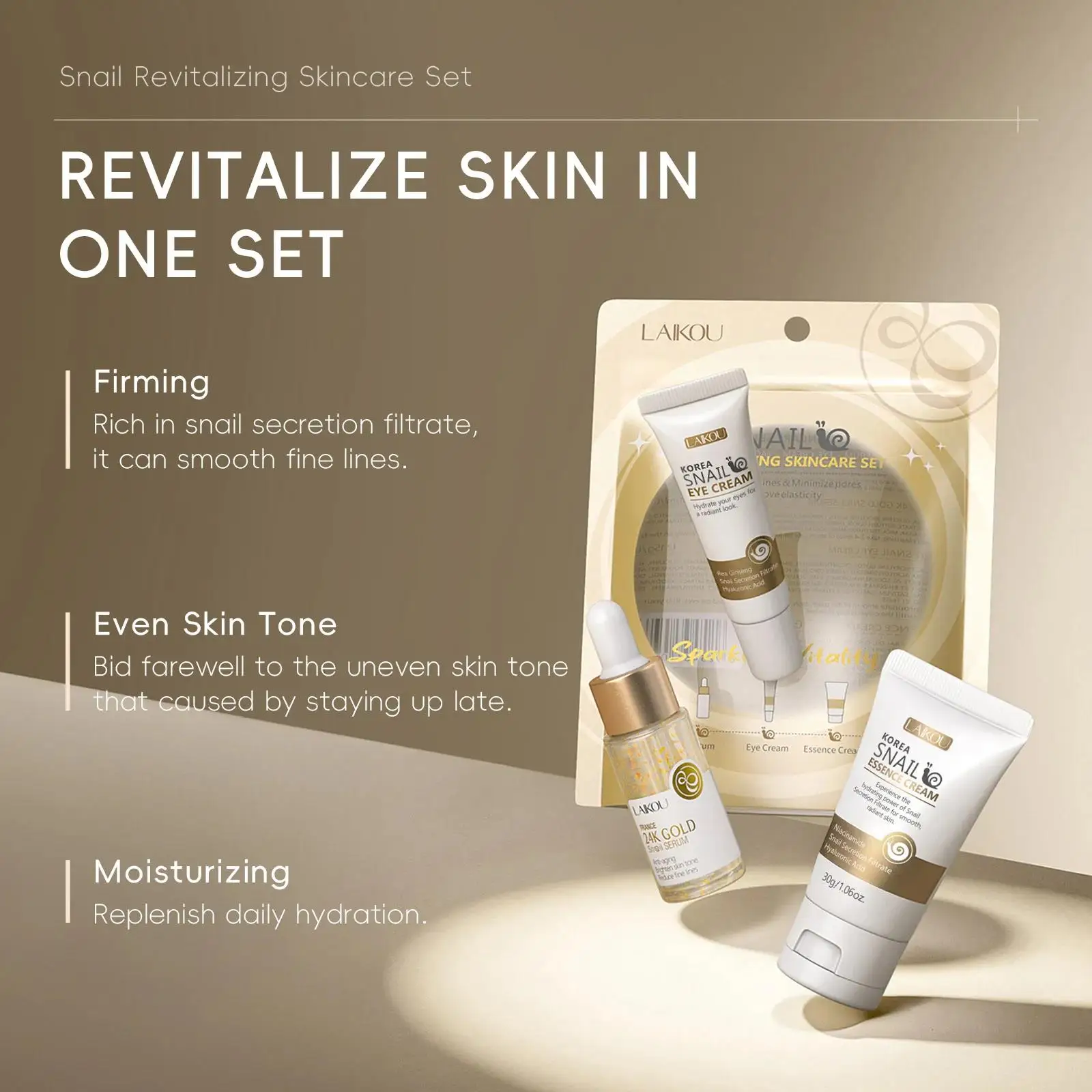 เซรั่มบำรุงผิวหน้าและรอบดวงตาส - Luxury Skincare Set บทวิจารณ์และราคา