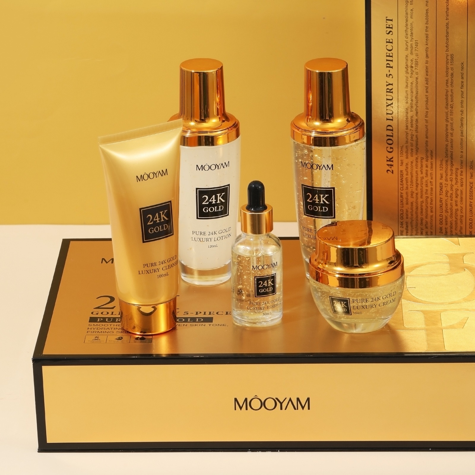 ชุดบำรุงผิวหน้า 24K โกลด์ ลักช - Luxury Skincare Set บทวิจารณ์และราคา